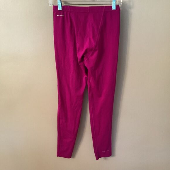 COLUMBIA YOUTH LARGE 14 16 FUCHSIA OMNI HEAT MIDWEIGHT BASELAYER TIGHTS - Picture 3 of 8